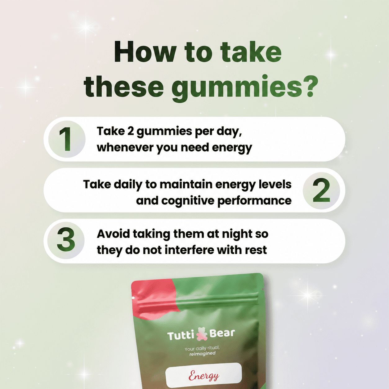 Energy Gummies with Guarana