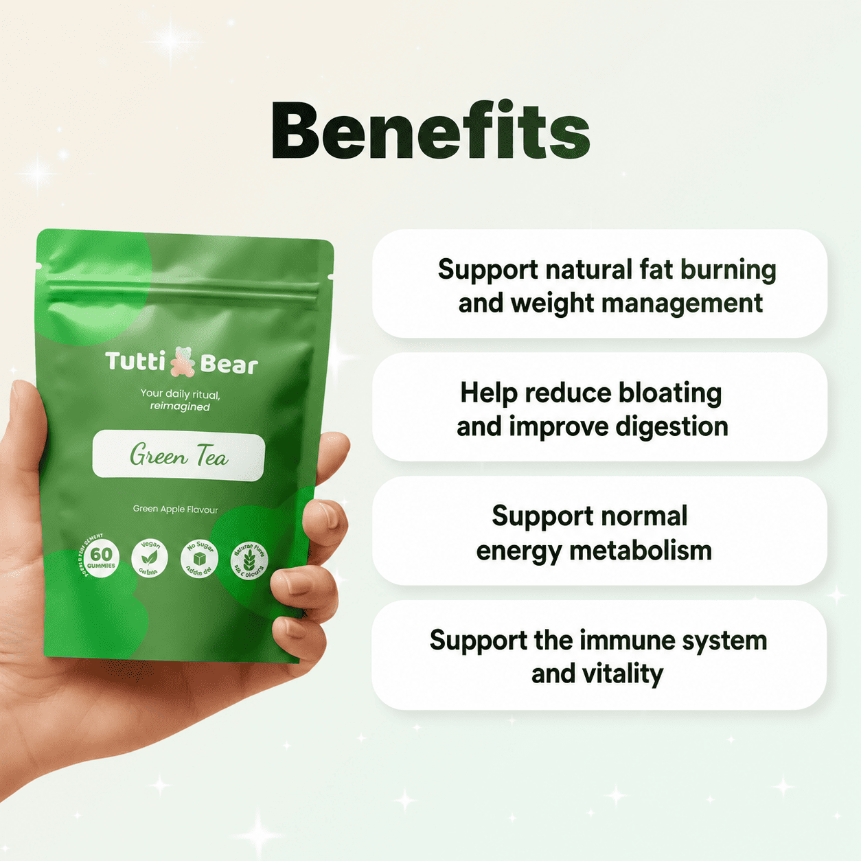 Active Metabolism Gummies with Green Tea